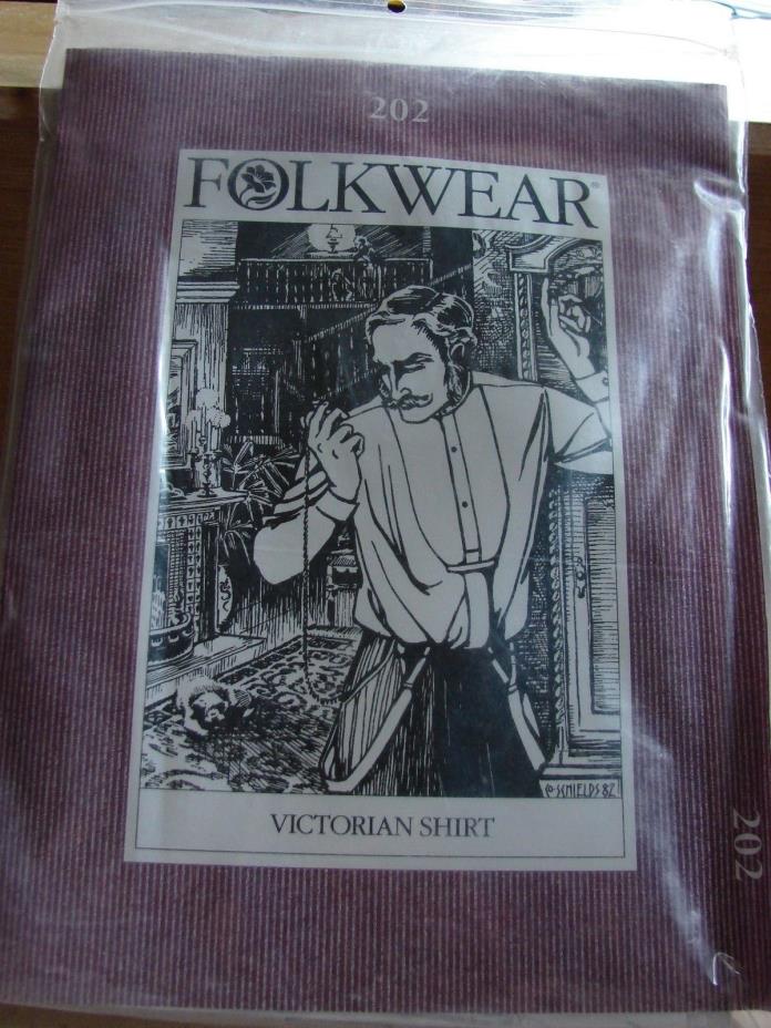 Folkwear #202 Historic Unisex Men Women Victorian Shirt Sewing Pattern Uncut