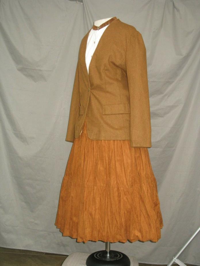 Victorian Dress Edwardian Costume Civil War Reenactment Western Prairie Cowgirl