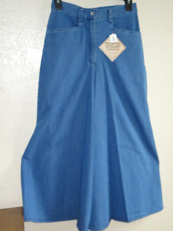 FRONTIER CLASSICS Victorian/Edwardian Blue Denim Split Riding Skirt