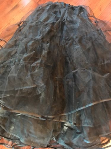 New Black Crinoline 4 Victorian Civil War Dress Size L/XL W 35