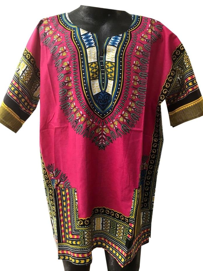 African Men Women Dashiki Shirt Top Blouse Hippie Tribal Caftan