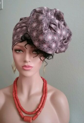 African Head Wrap Scarf Gele. Stylish Headwear Turban scarf Fabric