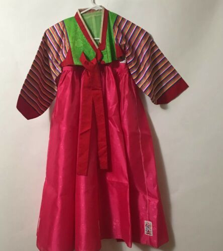 *Vintage Korean Hanbok Traditional Dress Costume 2 piece child size M