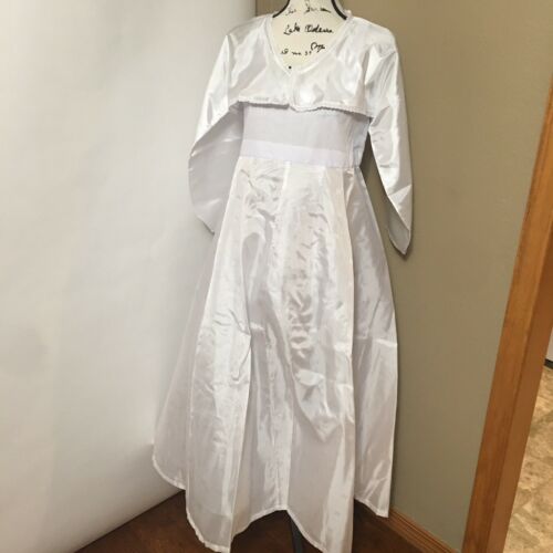 Vintage Korean Hanbok Traditional Women's Dress Costume Adult M White  2 pc