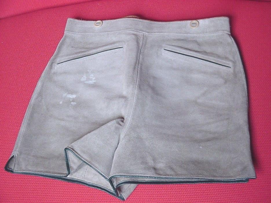 Vintage Austrian German Bavarian Leather Lederhosen Shorts - Child or Women's XS