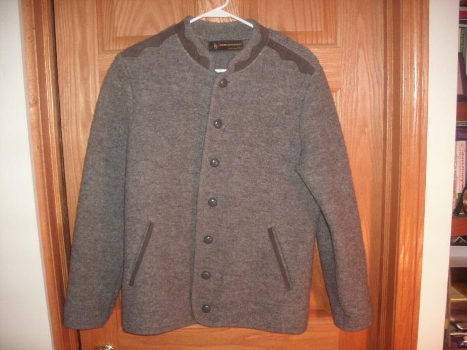 GREY BOILED WOOL MENS BOYS TRACHTEN JACKET MADE IN AUSTRIA CHEST 42