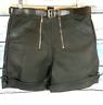 Vintage Men's Lederhosen Octoberfest Green Leather Shorts Breeches