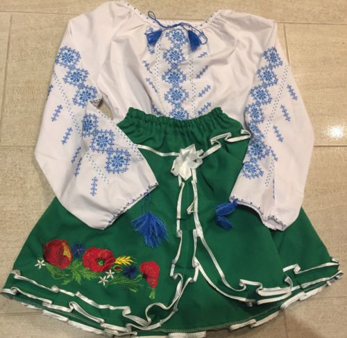 Ethnic ukrainian vyshyvanka Costume For Girl 8-10 Years
