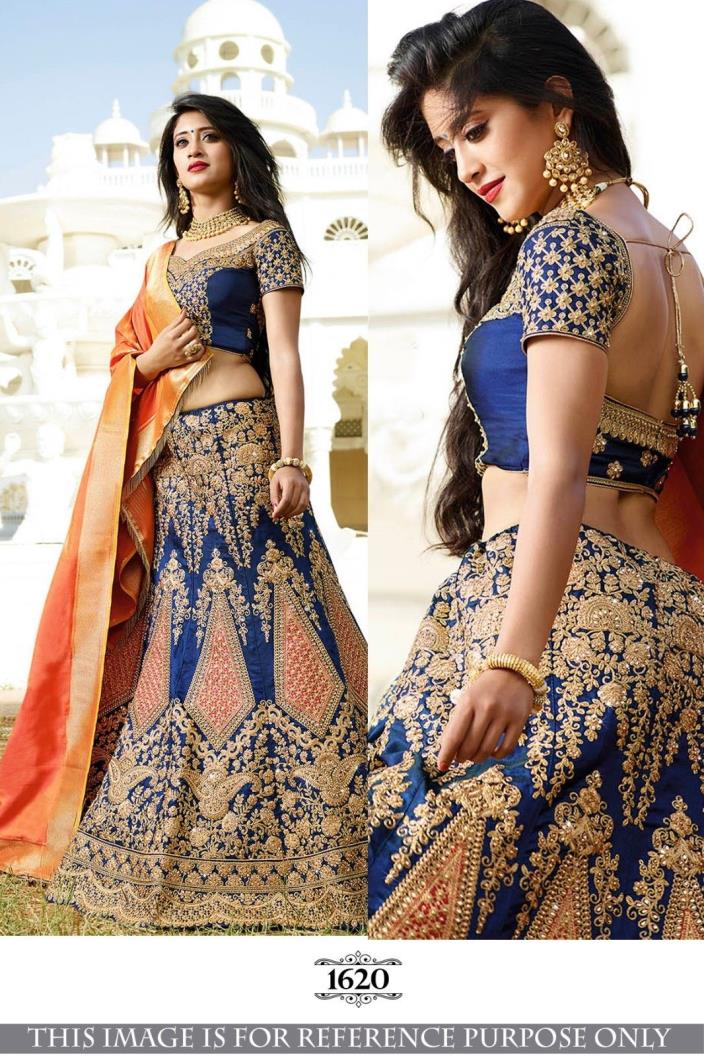 Ethnic Indian Lehenga Choli Fabulous Wedding Wear Phantom Fabric & Dupatta 1620