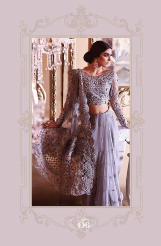 Maria B Eid Collection Saree/ UnStitched/ 100 Percent Original/