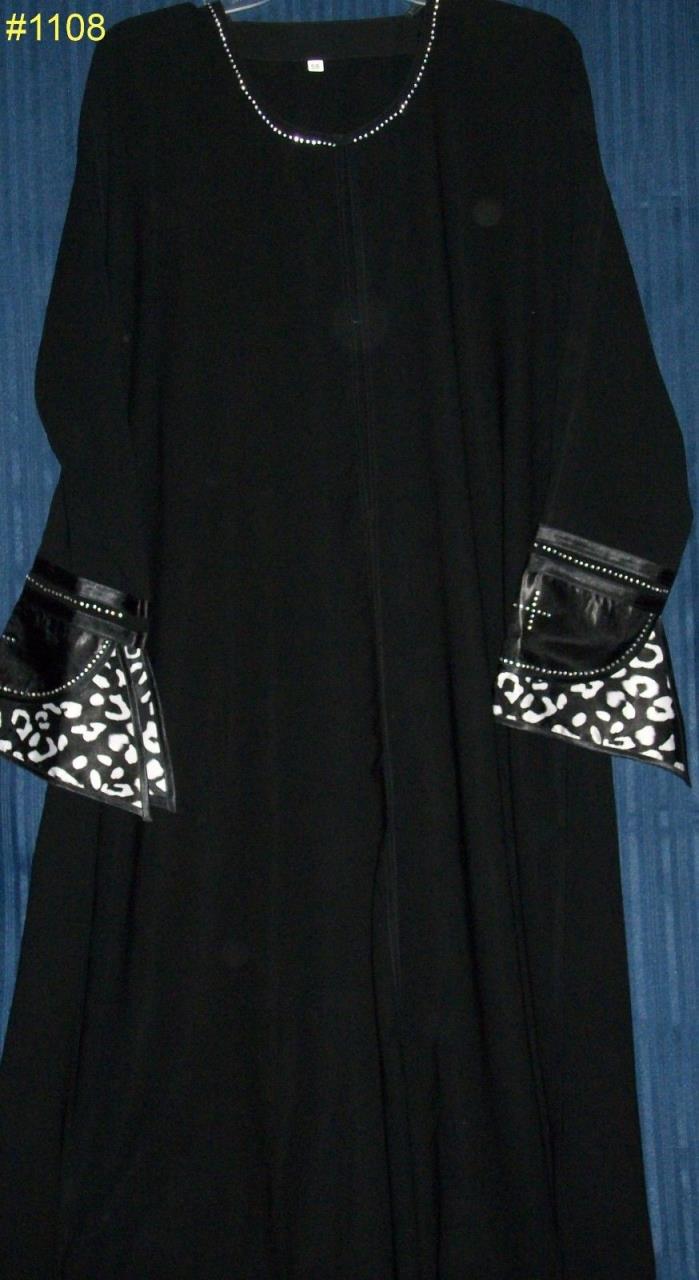 Abaya Dubai 1108 Arabian Black Abaya and Sheela Muslim Wear