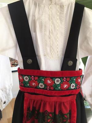 EU 134-140 7-9 YRS CLASSIC TELEMARK-STYLE NORWEGIAN BUNAD FESTDRAKT  FROM NORWAY