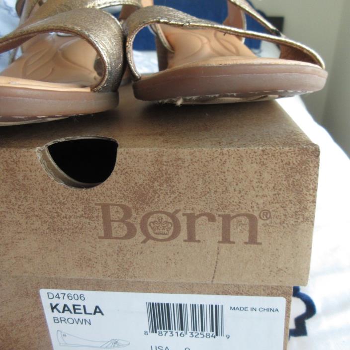 lades brand new  Born  shoes 9 m size   golden color  shoes with box