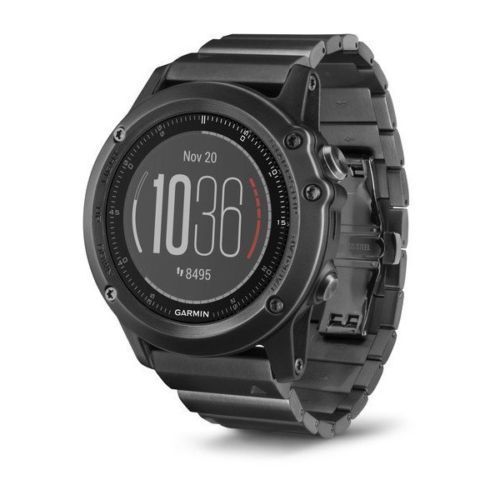 Garmin fenix 3 HR Sapphire GrayGPS Watch w/StainlessSteelBand 010-01338-7C  2