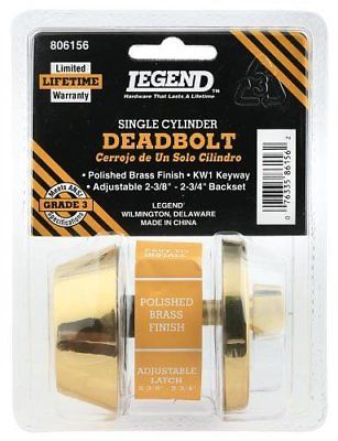 Legend Locksets Single Cylinder Deadbolt