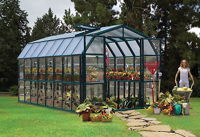 Rion Greenhouses Grand Gardener 2 Clear 8 Ft. W x 16 Ft. D Greenhouse