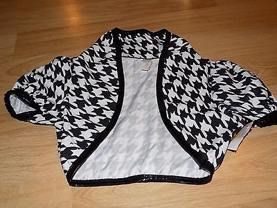 Size IMC 11-12 A Wish Come True Black White Houndstooth Cropped Jacket for Dance