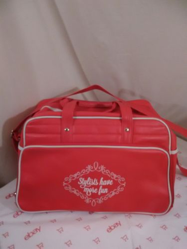 Gemline Red Duffle Bag Stylist Have More Fun Work Case Zippered Hair Make up