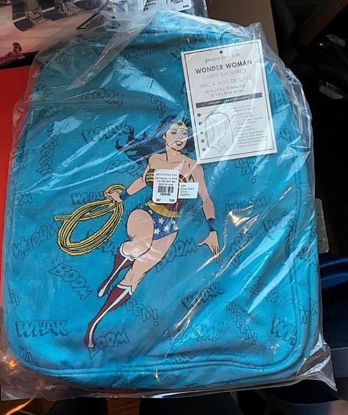 Pottery Barn Kids wonder woman super hero cape backpack preschool NEW with TAGS