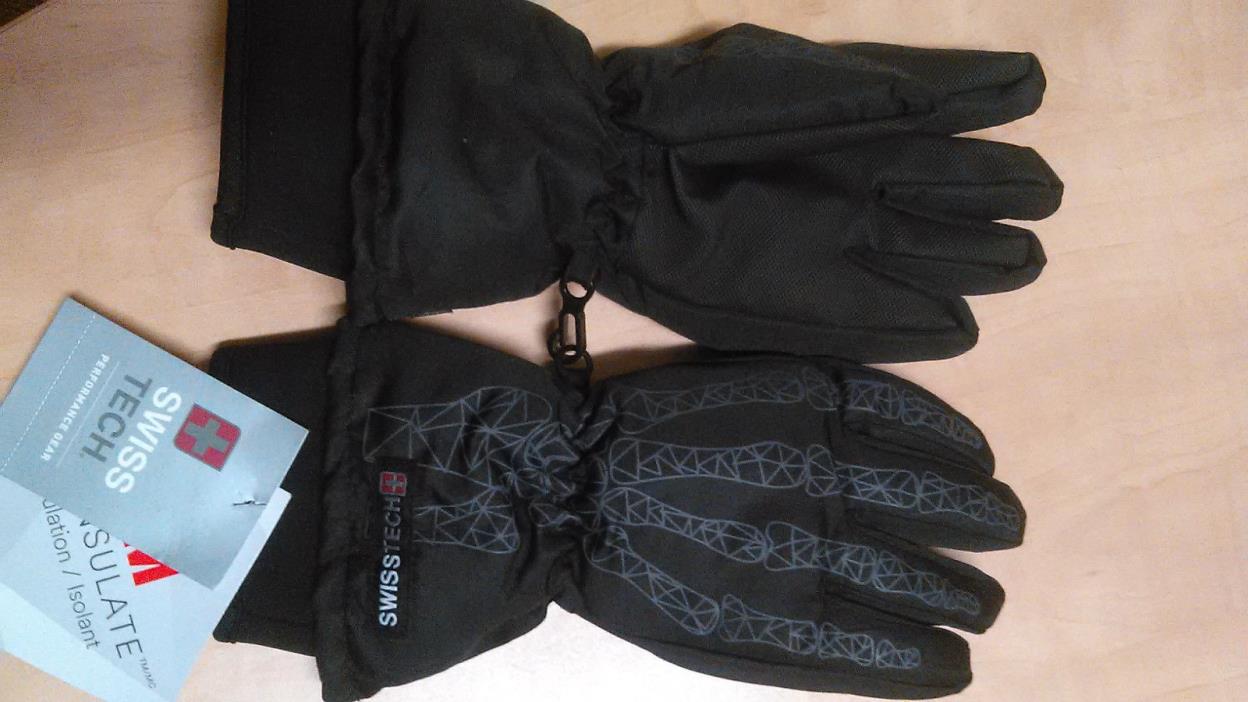 Swiss Tech Skeleton Waterproof Thinsulate Ski Snow Winter Boys Gloves X-XL