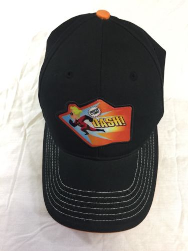 Disney Incredibles Hat Youth “Dash” Graphic Black & Orange Adjustable