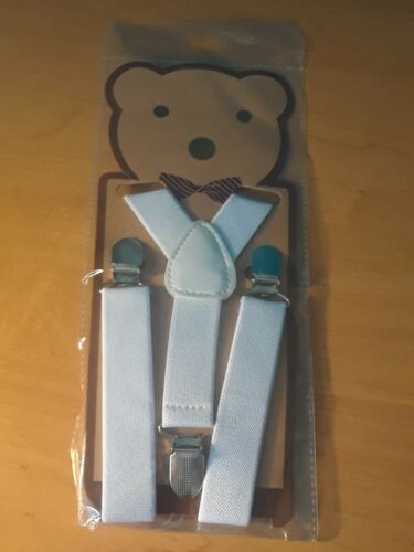 Clip-on Susoenders Elastic Adjustable Y-shape Braces  With Bow Tie