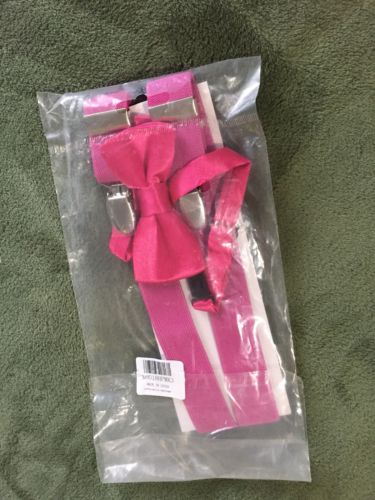 Bow Tie And Suspenders Set Kids Set Pink