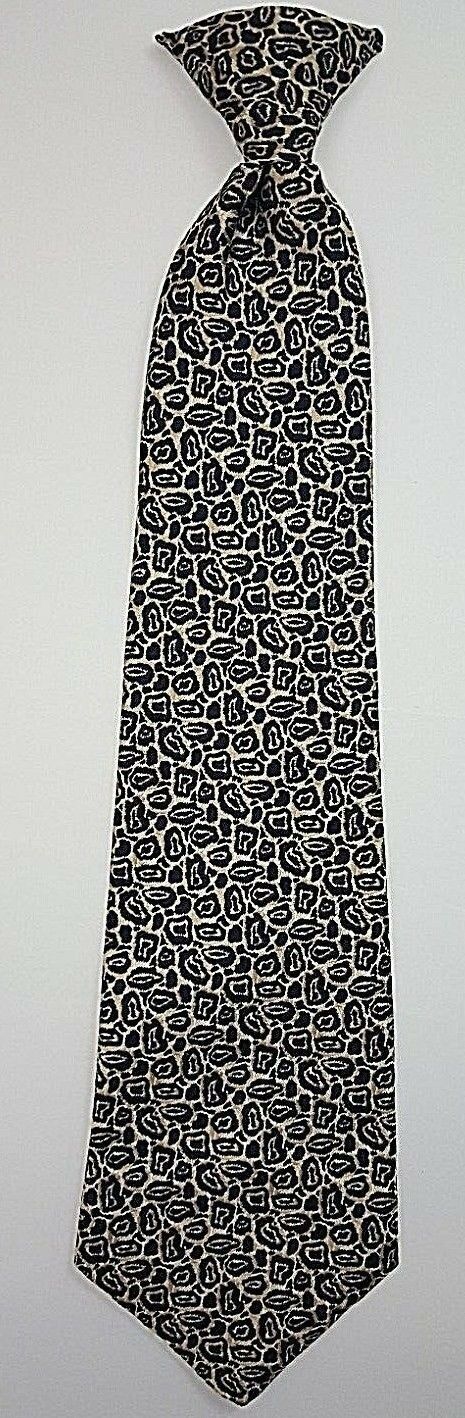 Youth Clip on Tie Leopard Print 17 1/4