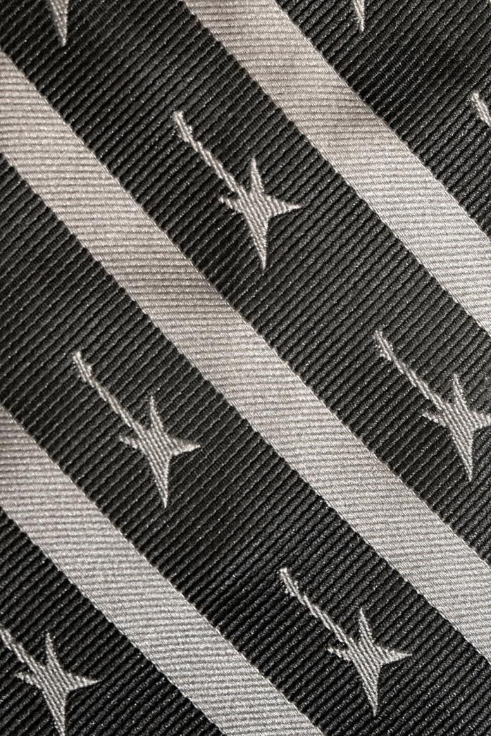 Young Man, Boys' Tie, Size 8-14, Guitar Print, Black, Gray, Guitars, NEW, 46