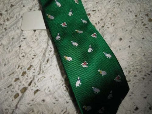 nwt J. Khaki silk polar bear necktie boys  free ship USA