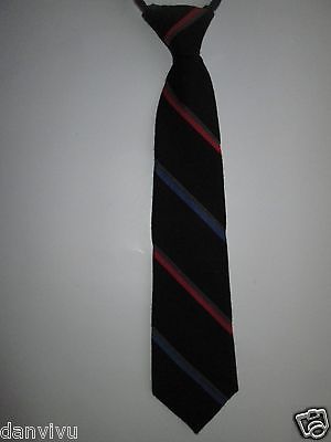 Nordstrom Handsome Wool Blend Kid’ Striped Necktie Black  14x2.75