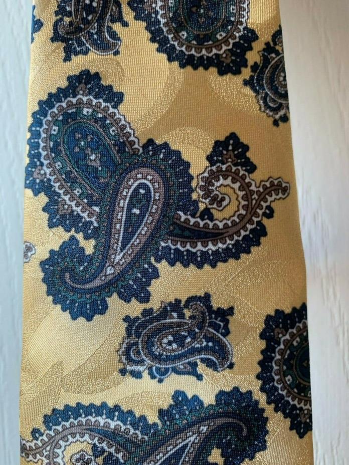 Boy's Youth Early Teen  Andhurst Yellow Paisley Neck Tie - Made in U.S.A.