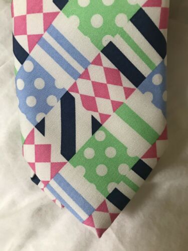 Vineyard Vines Boys Patchwork Tie Kentucky Derby Horse Race Silk Tie RARE!