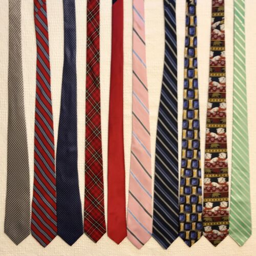 10 Boy’s Ties Chaps Ralph Lauren Tommy Hilfiger Nautica Talbot Silk Poly Tie Lot