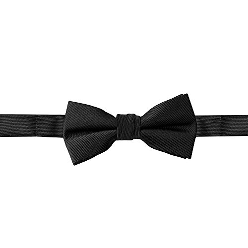 Bow Ties For Boys - Pre Tied Bow Tie Woven Black Boys Ties: Bowtie For Kids