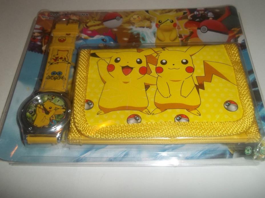 Pokemon Wallet and Watch  ( Pikachu & Sparky theme )