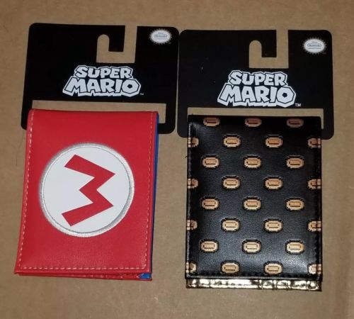 2 Pack Licensed Super Mario Black Wallet + Red Wallet BRAND NEW