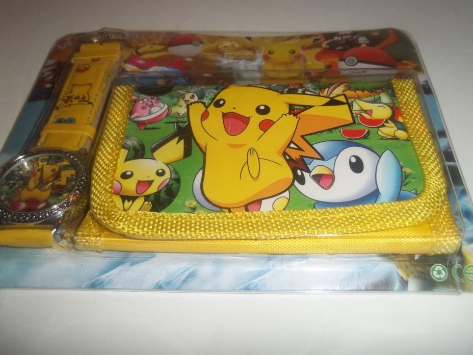 Pokemon Wallet and Watch  ( Pikachu & Friend theme )