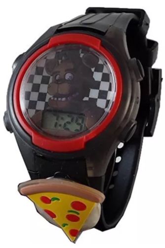 Light Up Five Nights at Freddy's Flashing Charm & Dial LCD Kids Watch FNAF -NEW-