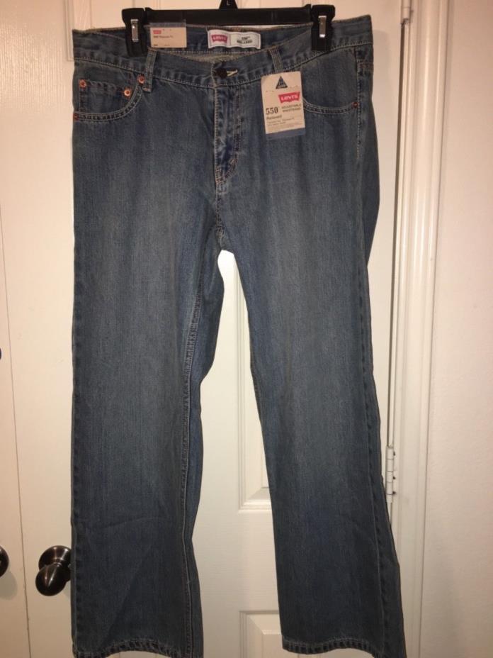 NWT Boy’s Levi’s 550 Relaxed Jeans Size12 Husky 32x27
