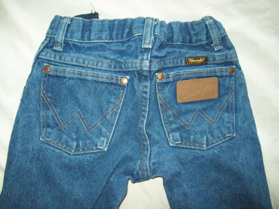 WRANGLER 10 reg Adjustable Waist Band Blue Jeans Pants Ranch Wear Cowboy trouser