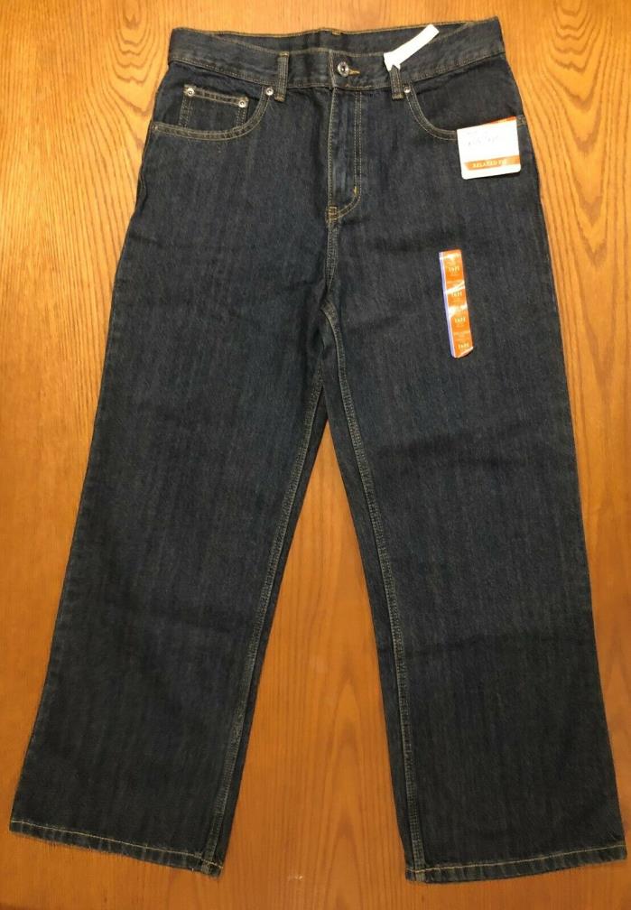 Faded Glory Boys 16H Relaxed Fit Adjustable Waist Straight Leg NWT