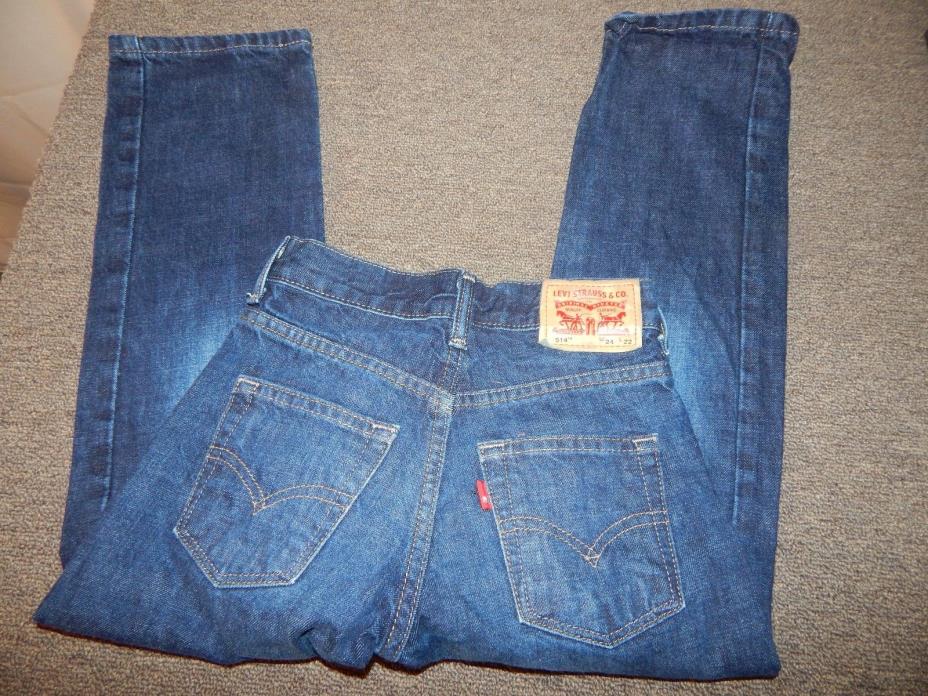 Levis 514 Slim straight fit jeans Boys 8 Reg 24 x 22 Nice Condition
