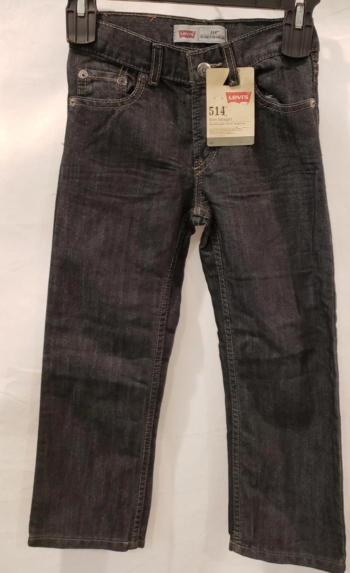 NWT Boys LEVI'S 514 Slim Straight Adjustable Waist Jeans   Size 6 Reg.