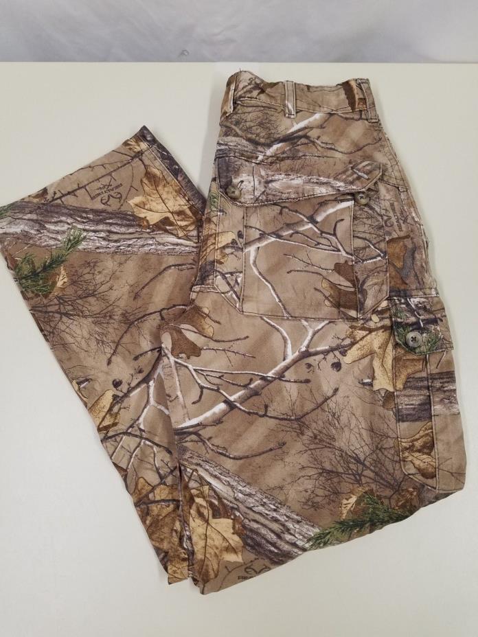 Boys GAME WINNER Realtree Camouflage Reinforced Knee 100% Cotton Size 14 Youth
