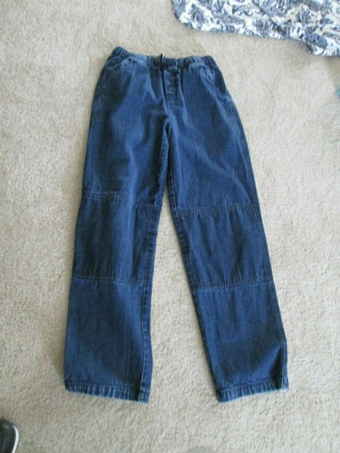 NEW * LANDS END Kids Boys jeans Belted Elastic Waist SZ 16 17834 REINFORCED KNEE