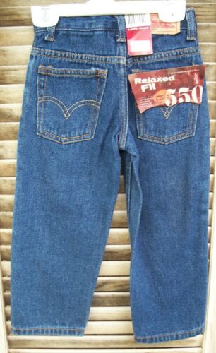 LEVI'S 550 Relaxed Fit nwt blue denim jeans~size 4 SLIM~NEW~dark wash~$30 retail