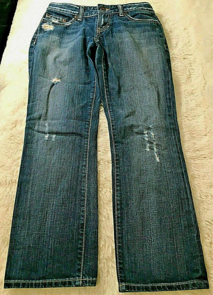 BKE 67 Star Buckle 30 x 25 Distressed Medium Wash Denim Jeans