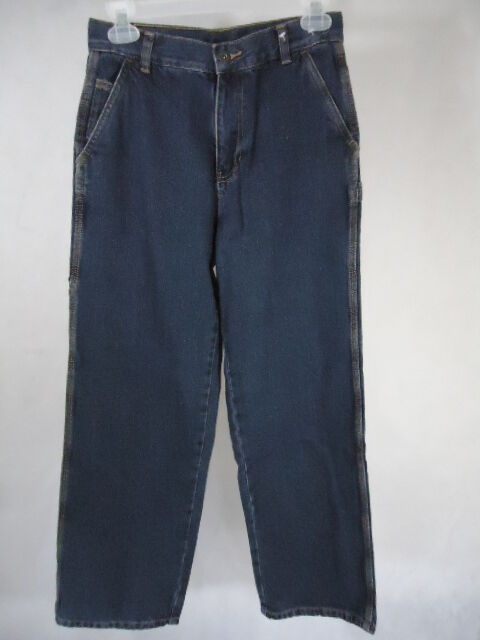 Faded Glory Boy's Carpenter Jeans 100% Cotton (Adjustable Waist)-Size 14 Regular