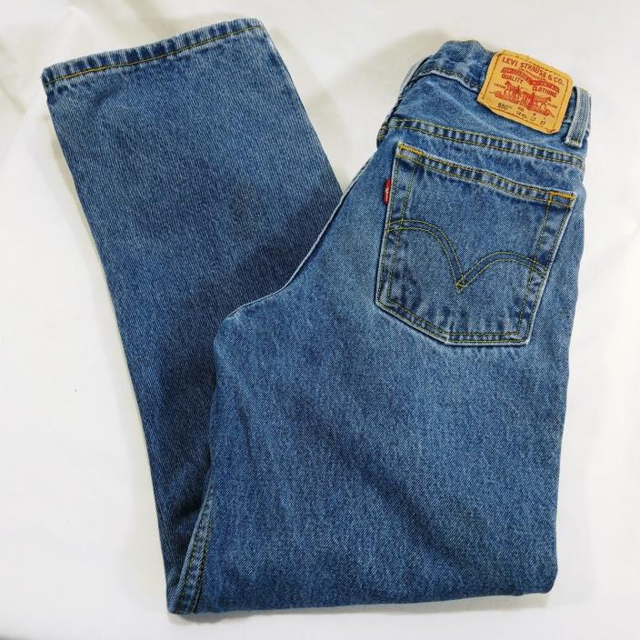 Jeans Size 27 X 27 Boys Relaxed Fit Levi's Blue Denim